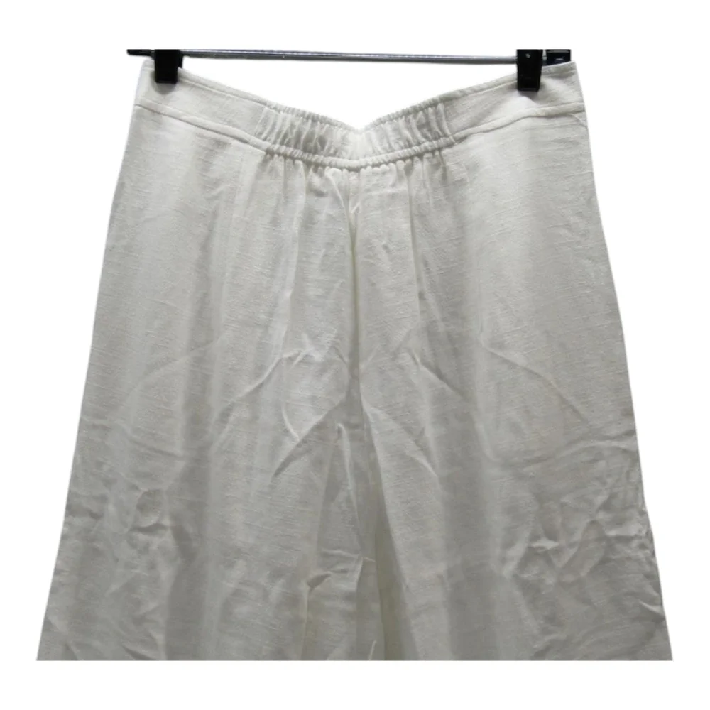 The Noli Shop Women's Linen Pant White Size M Seychelles Relaxed $MSRP $125